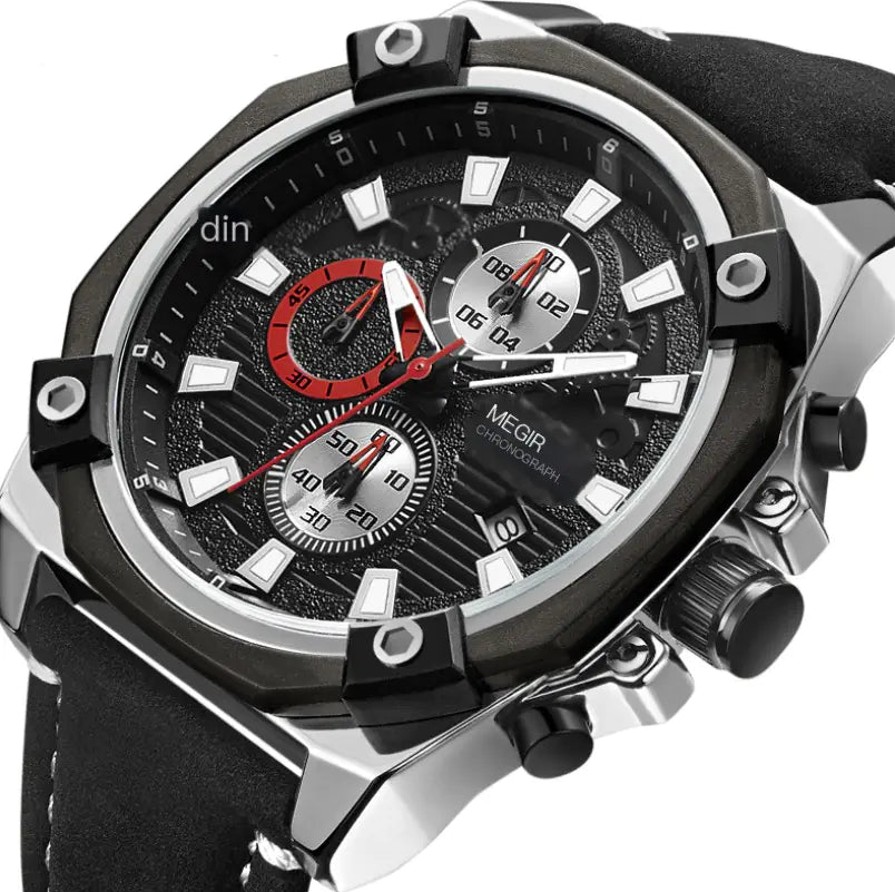 Reloj cronógrafo de cuarzo multifunción para hombre MEGIR