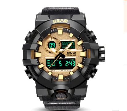 Men's Digital Sports Watch with PU Band - Quartz Style