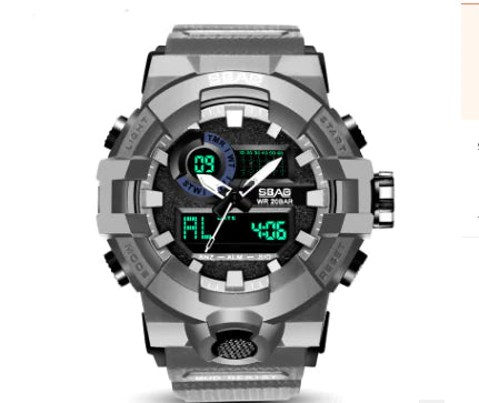 Men's Digital Sports Watch with PU Band - Quartz Style