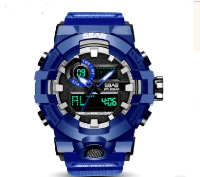 Men's Digital Sports Watch with PU Band - Quartz Style