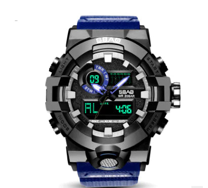 Men's Digital Sports Watch with PU Band - Quartz Style